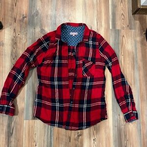 Harper brand button down plaid shirt
